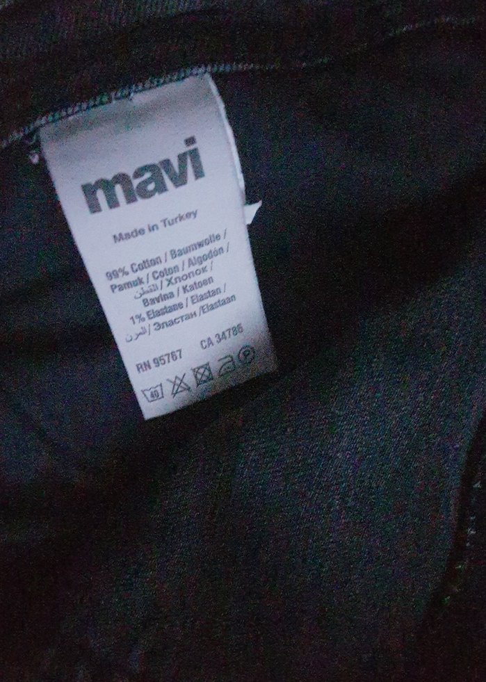 Drapeli Siyah Midi Denim Pantolon - Görsel 3