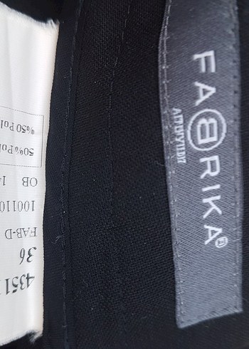 s Beden Siyah Fabrika marka kumaş pantolon