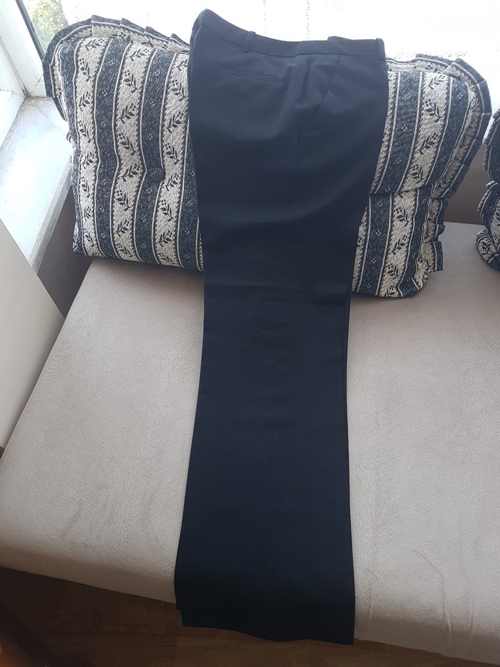 Siyah  Fabrika marka kumaş pantolon - Görsel 3