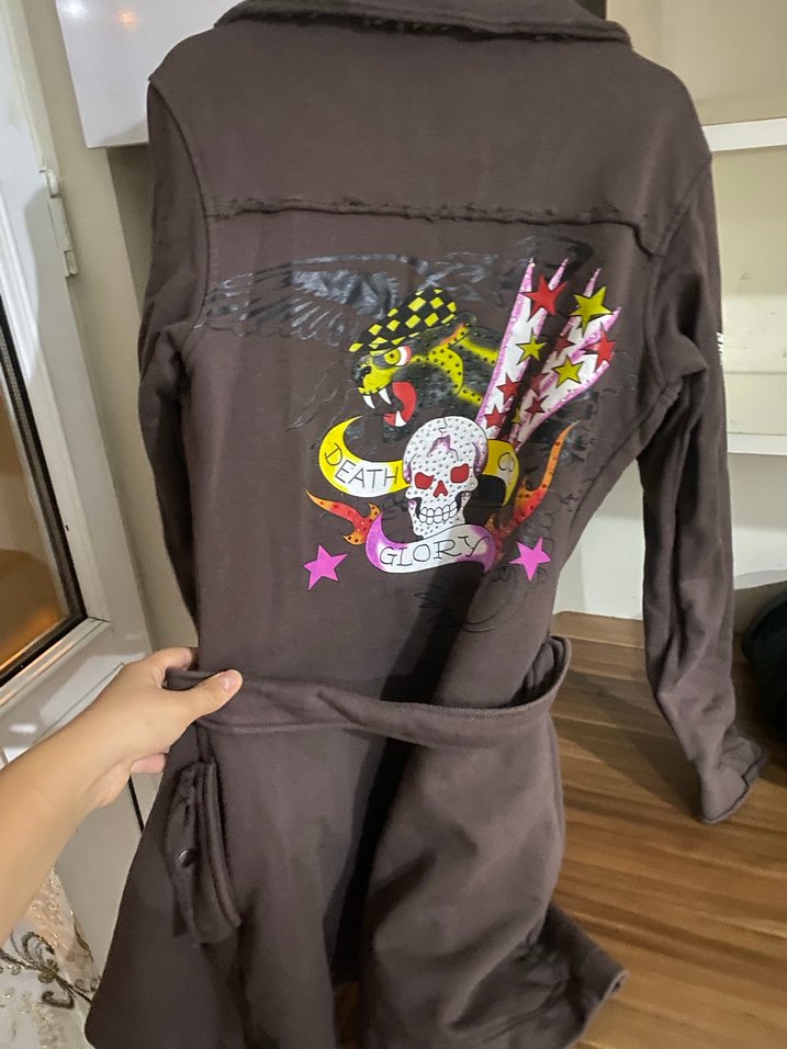 Kahverengi Kemerli Kadın Ceket - Görsel 2