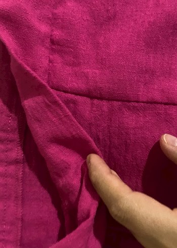 Bordo Drapeli Uzun Kadın Etek - Görsel 2