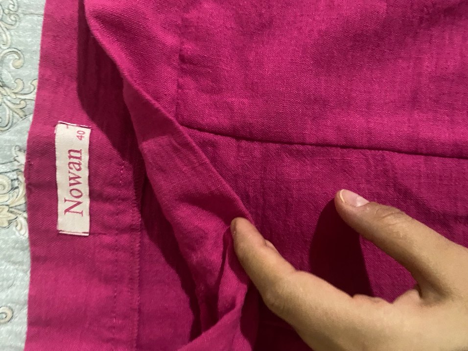 Bordo Drapeli Uzun Kadın Etek - Görsel 2