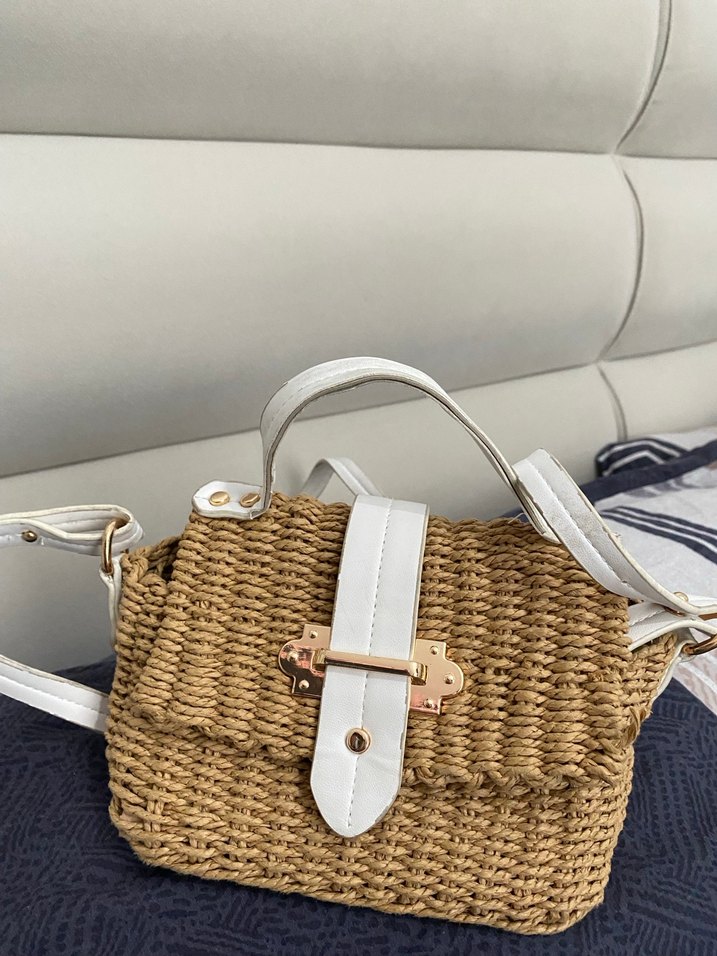 Beyaz Tokalı Bohem Kadın Çanta - Görsel 2