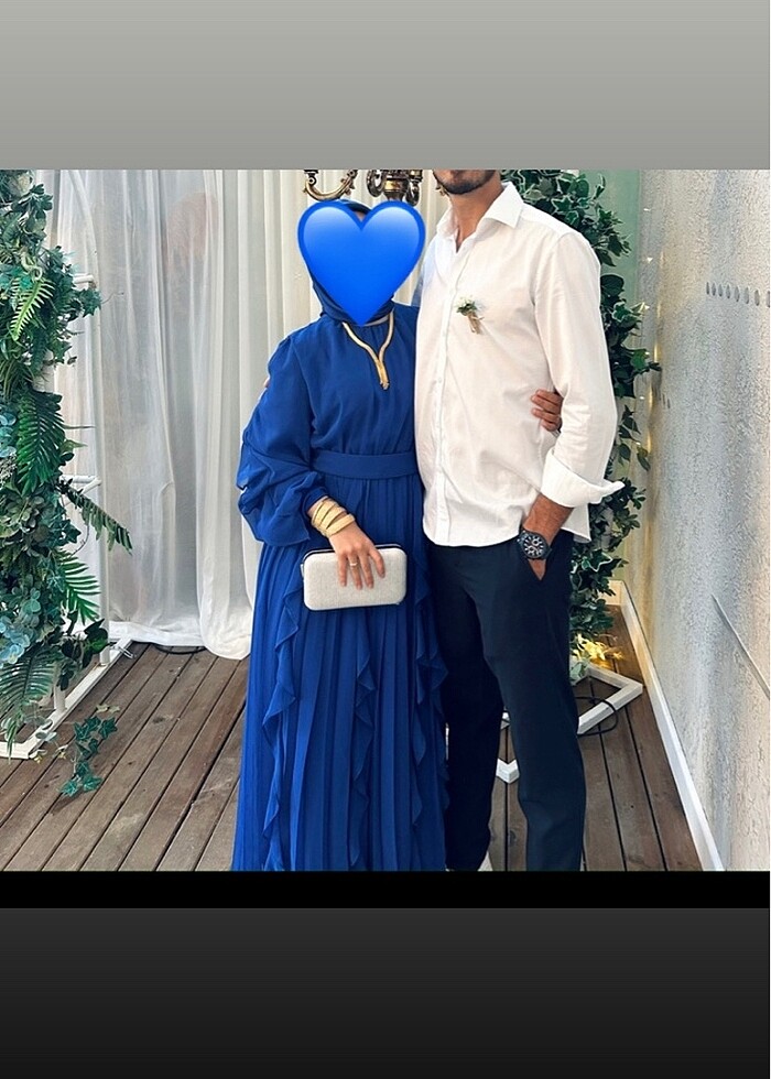 Yakut elbise mavi - Görsel 3