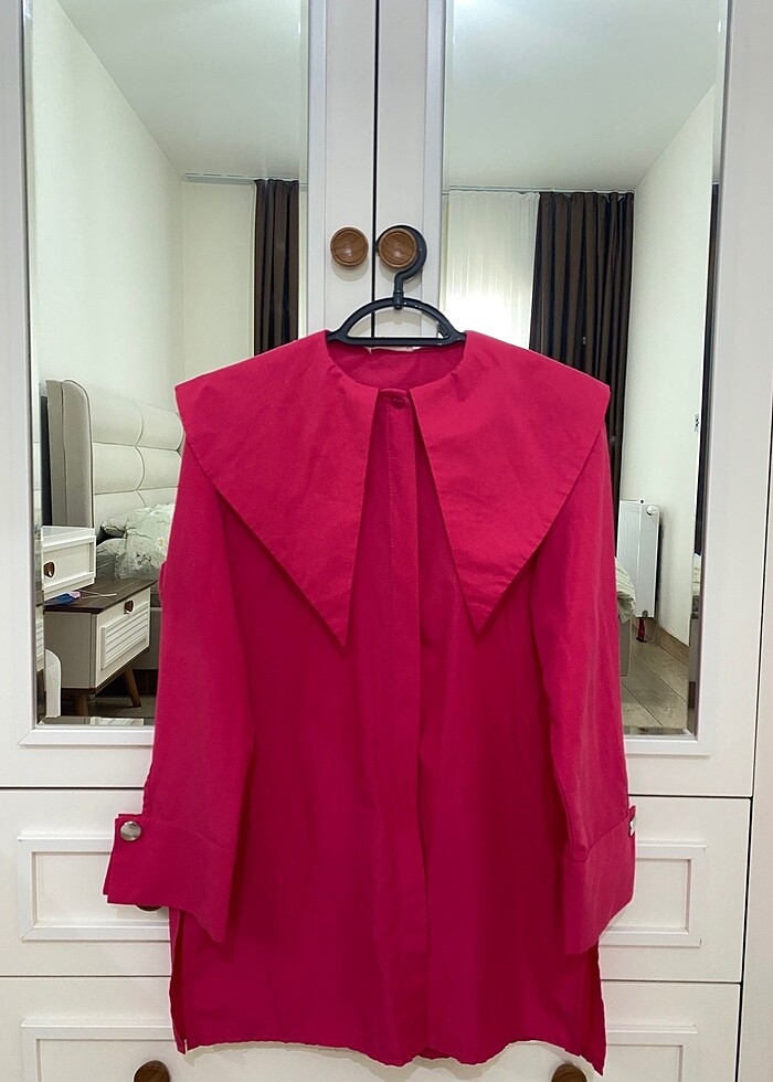 Pembe yakalı gömlek - Görsel 2