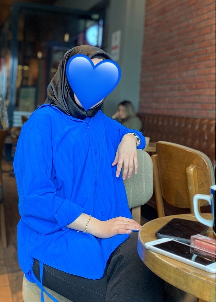 Mavi renk gömlek - Görsel 4