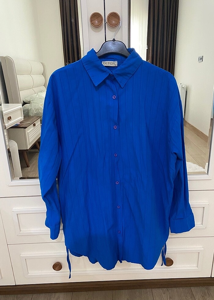 Mavi renk gömlek - Görsel 3