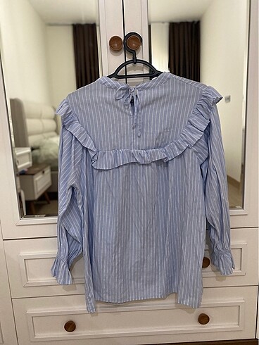Çizgili gömlek tunik - Görsel 6