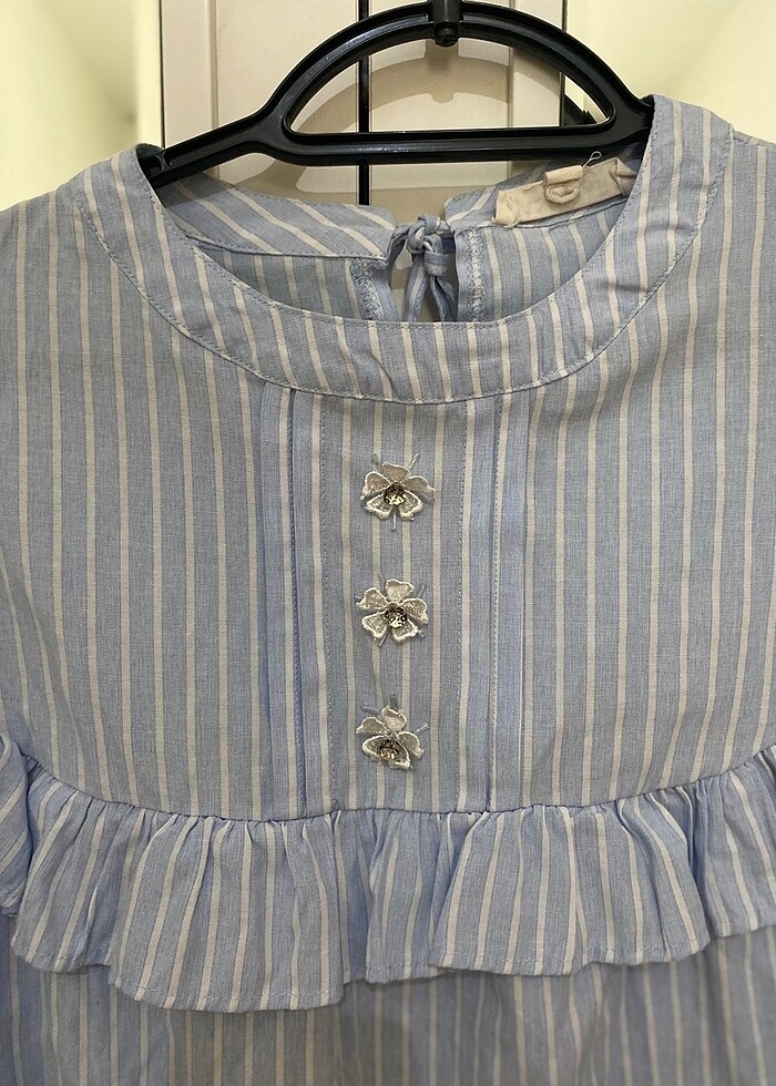 Çizgili gömlek tunik - Görsel 2