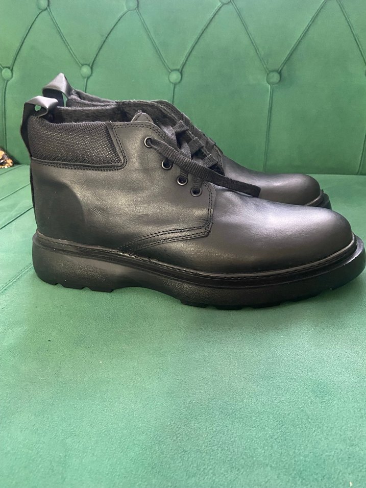 Sıfır Siyah Erkek Deri Bot - Görsel 4