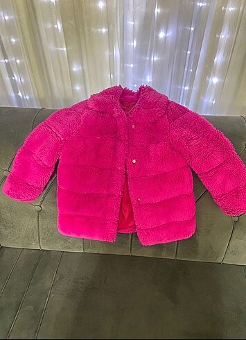 Koton Fuşya peluş mont