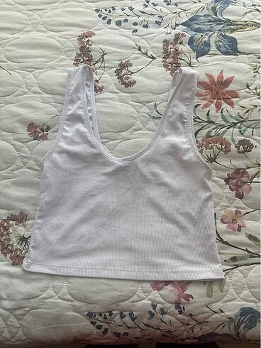 l Beden beyaz Renk Crop atlet
