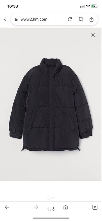 H&M siyah şişme mont