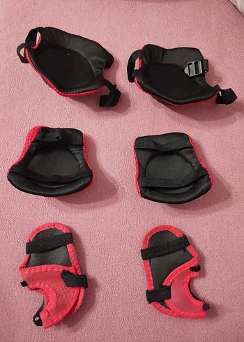 Kırmızı Paten Diz Koruyucu seti - Görsel 2