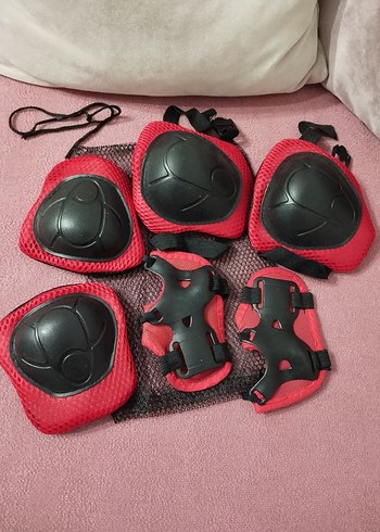 Kırmızı Paten Diz Koruyucu seti - Görsel 6