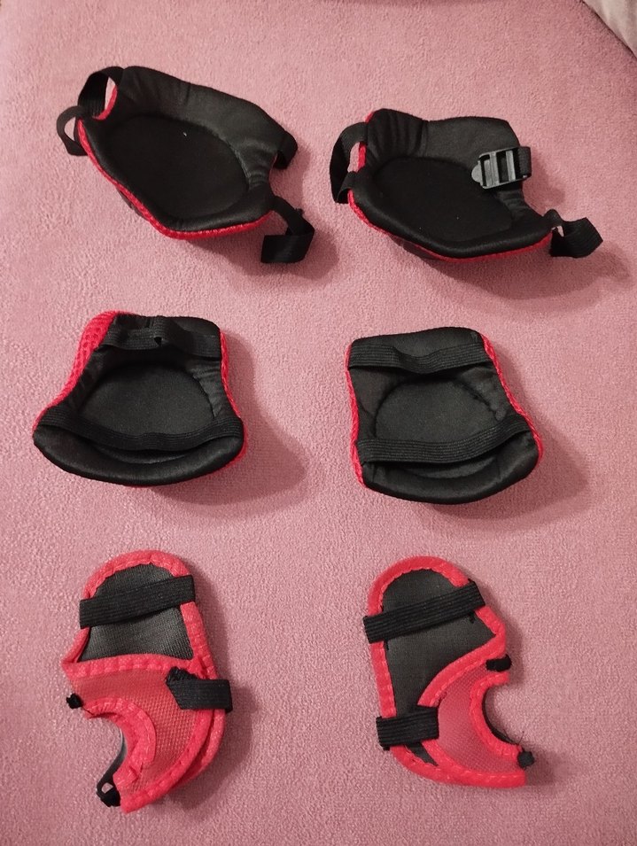 Kırmızı Paten Diz Koruyucu seti - Görsel 2