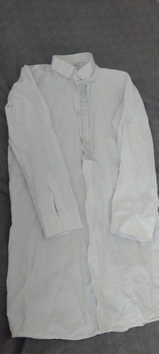 İşlemeli Fırfırlı Beyaz lacivert Sünnet kıyafeti - Görsel 5