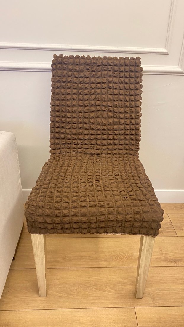 Kahverengi Sandalye Kılıfı 4 adet - Görsel 3