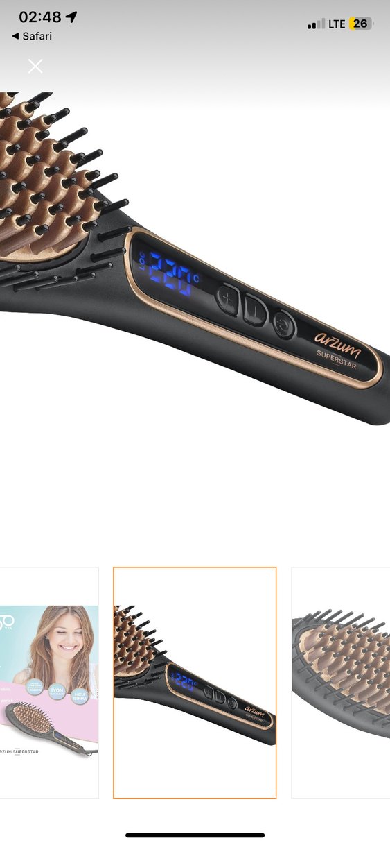 Arzum süperstar Saç Düzleştirici Tarak - Görsel 2