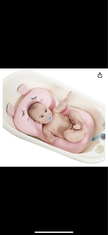 BabyJem Bebek Banyo Küveti Köpüklü Yıkama Minderi (Pembe Tavşan)