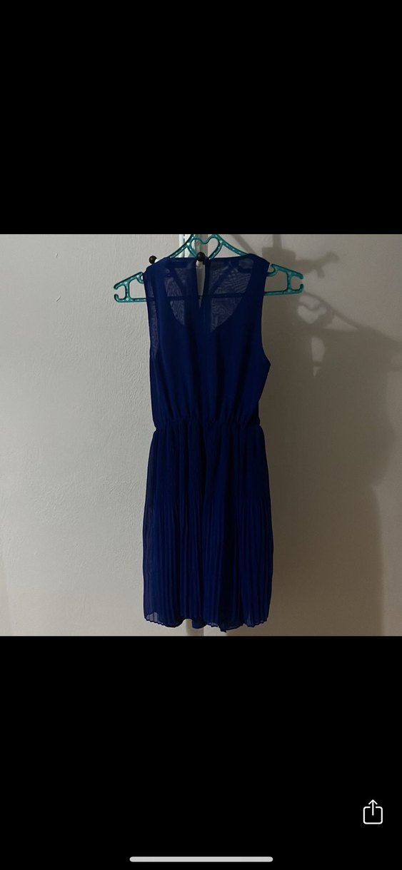 Saks mavisi elbise  - Görsel 4