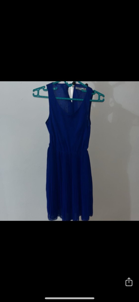 Saks mavisi elbise  - Görsel 2