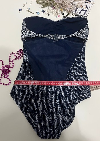 Laceli Bohem Lacivert Kadın Mayo - Görsel 5