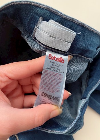 Düğmeli Erkek Çocuk Mavi Denim Pantolon - Görsel 2