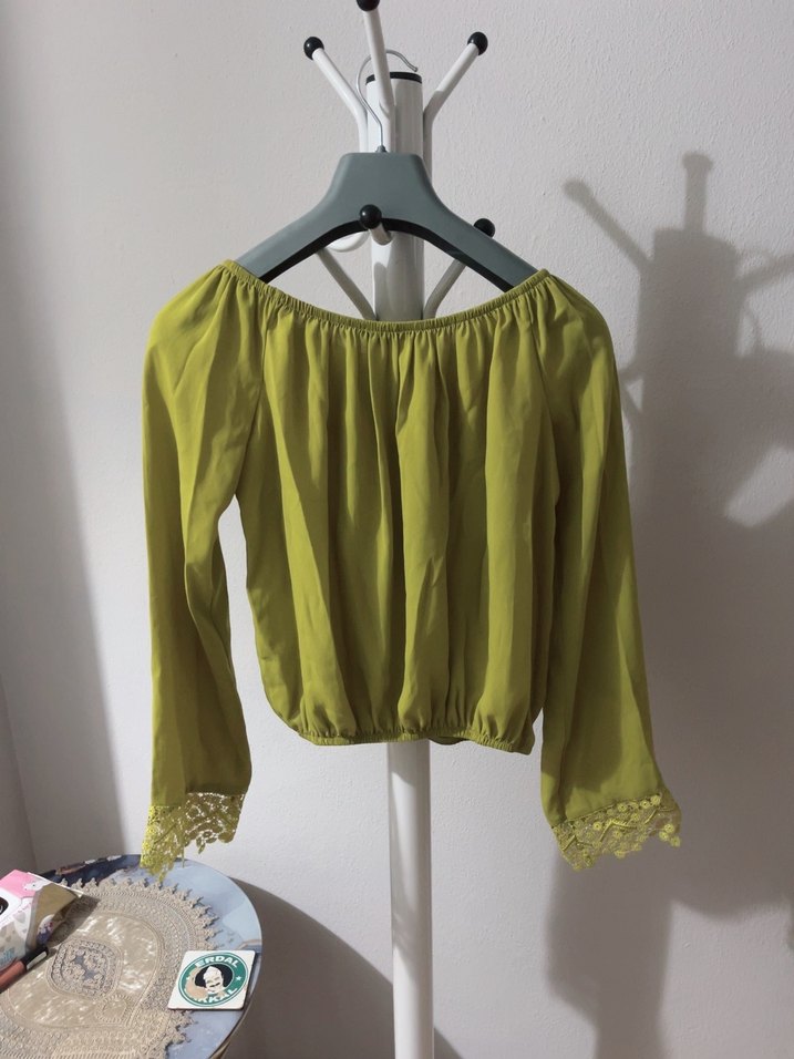 Kadın  Bohem Uzun Kollu Straplez Bluz - Görsel 3