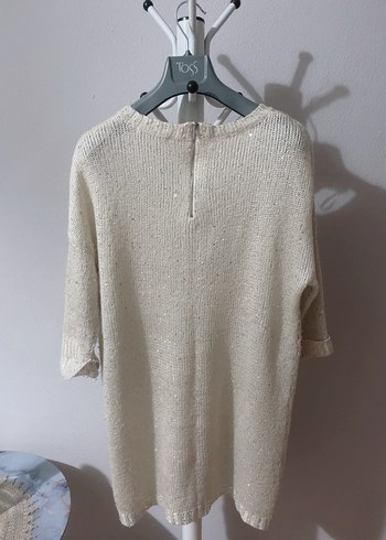 Beyaz Örgü Kadın Kazak - Görsel 4