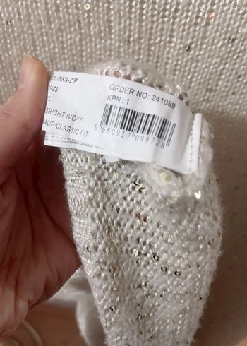 Beyaz Örgü Kadın Kazak - Görsel 5