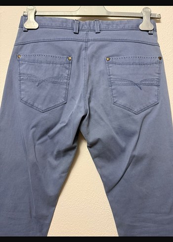 Erkek Gri Mavi Regular Fit Denim Pantolon - Görsel 2