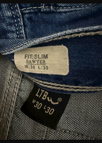 Düğmeli Mavi Erkek Denim Jean - Görsel 3