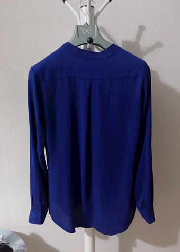 Mavi Kadın Uzun Kollu Düğmeli Gömlek - Görsel 4