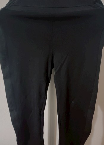 Siyah Kadın Midi Tayt, Esnek Kumaşlı - Görsel 5