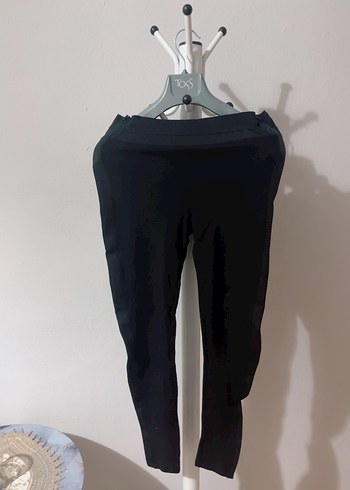 Siyah Kadın Midi Tayt, Esnek Kumaşlı - Görsel 2