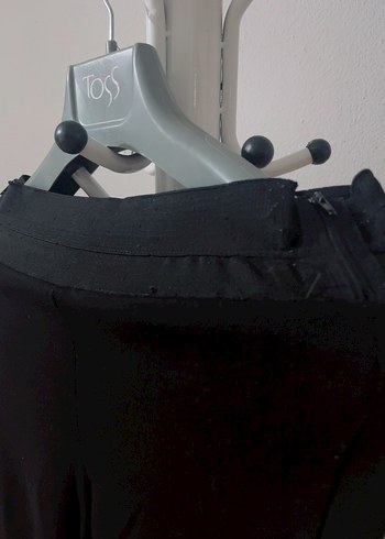 Siyah Kadın Midi Tayt, Esnek Kumaşlı - Görsel 4