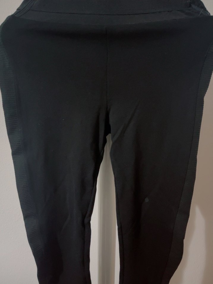 Siyah Kadın Midi Tayt, Esnek Kumaşlı - Görsel 5