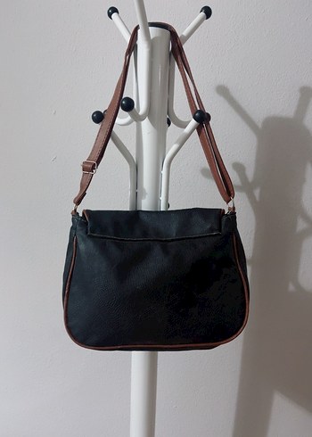 Kahverengi Baskılı Deri Tokalı Kadın Çanta - Görsel 4