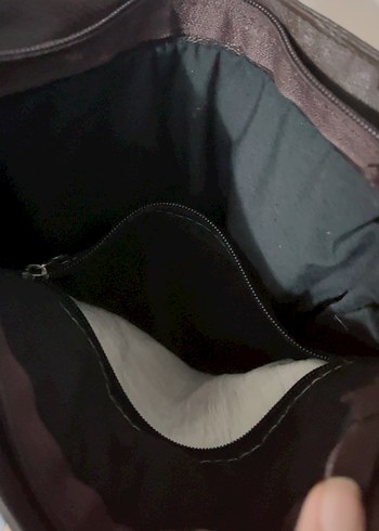 Kahverengi Deri Tokalı Kadın Çanta - Görsel 6