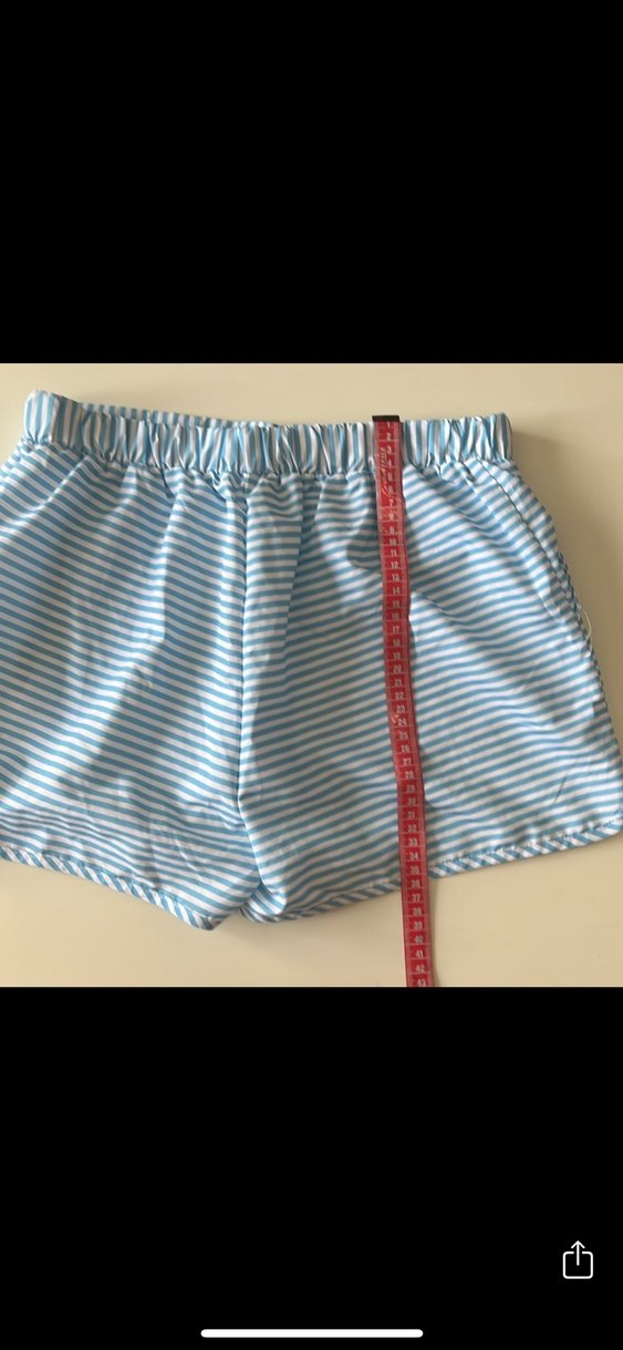 Mavi Pilili Mini Hamile Şortu - Görsel 3