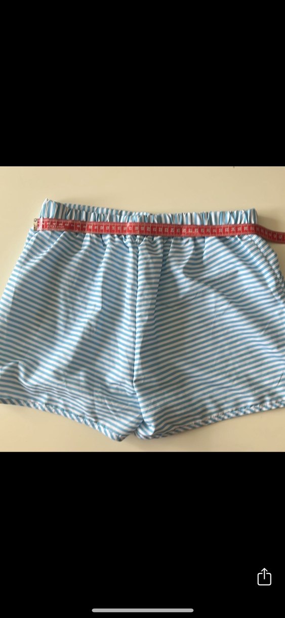 Mavi Pilili Mini Hamile Şortu - Görsel 4