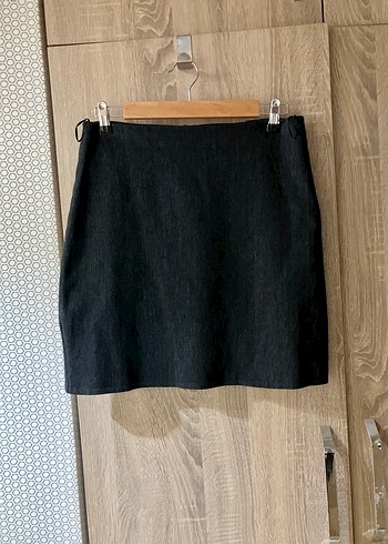 adL Denim Görünümlü Takım: Kruvaze Ceket (S) ve etek (M-S) - Görsel 6