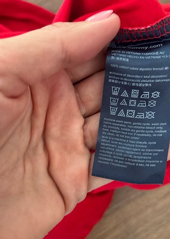 Tommy Kırmızı Kısa Kollu Erkek Tişört - Görsel 4