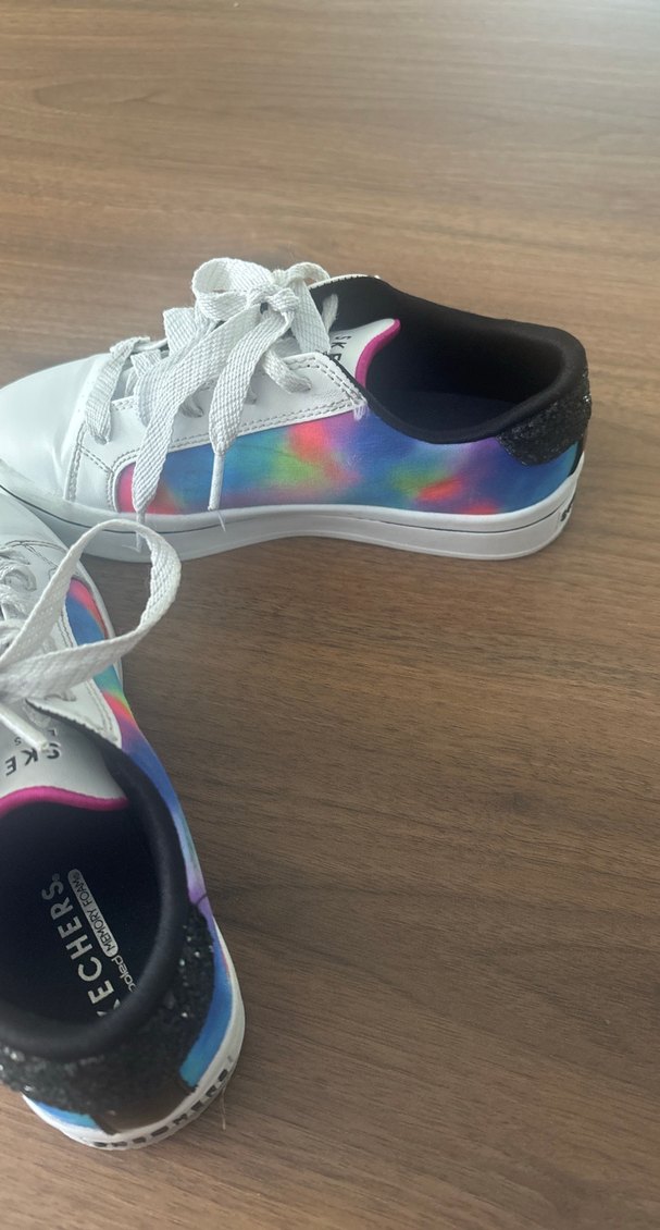 Kız Çocuk Bağcıklı Renkli taşlı pullu Spor Ayakkabı - Görsel 5