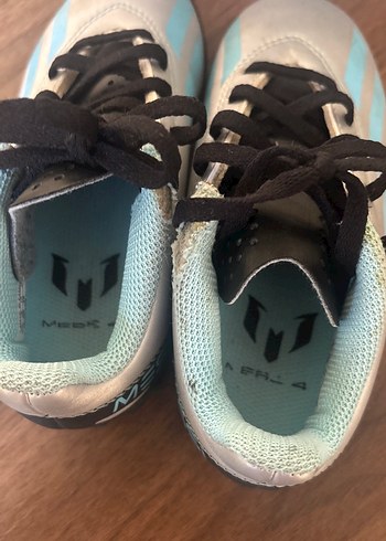 Beyaz Gri Erkek Çocuk Spor Ayakkabı messi footbol krampon - Görsel 4