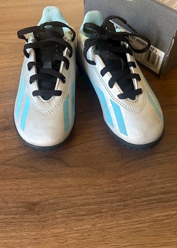 Beyaz Gri Erkek Çocuk Spor Ayakkabı messi footbol krampon - Görsel 5