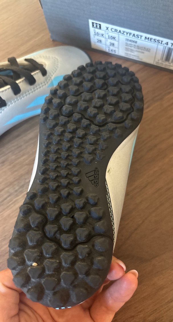 Beyaz Gri Erkek Çocuk Spor Ayakkabı messi footbol krampon - Görsel 3