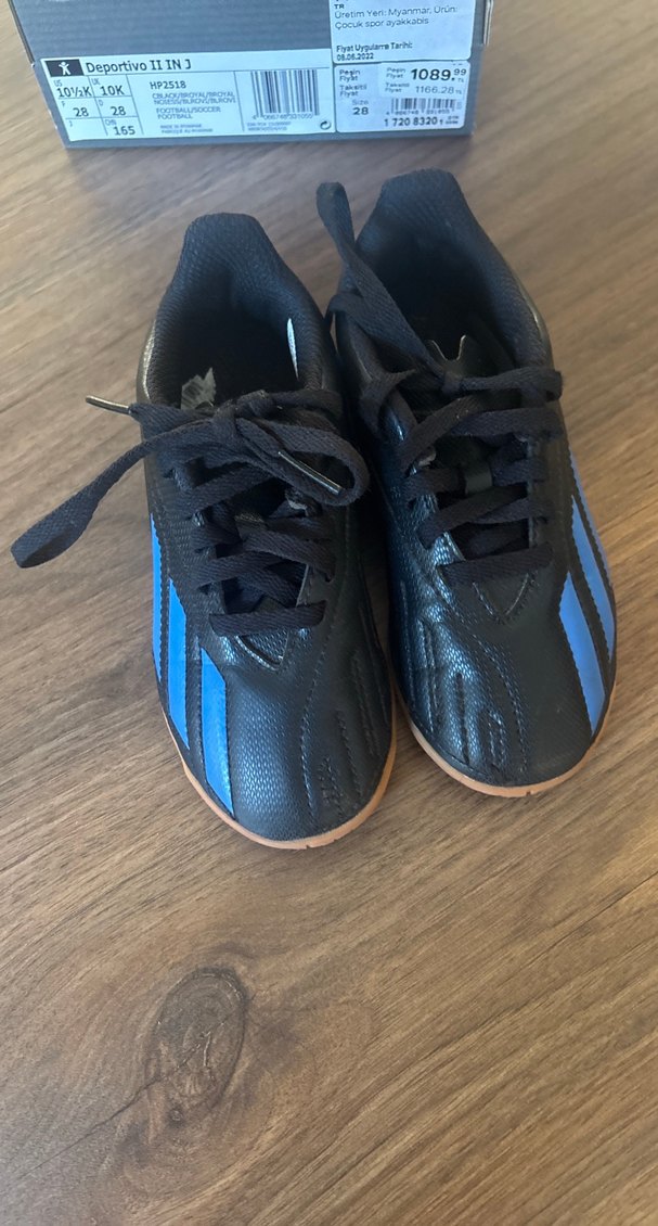 Erkek Çocuk Siyah Spor Ayakkabı Velcro - Görsel 5