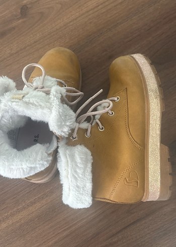 tarçın rengi Süet içi kürklü kız çocuk bot - Görsel 6